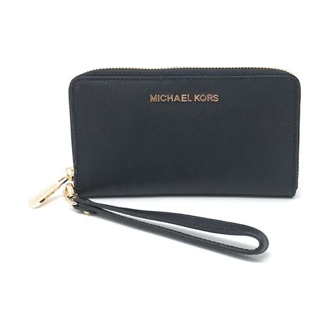 michael kors large leather smartphone wristlet